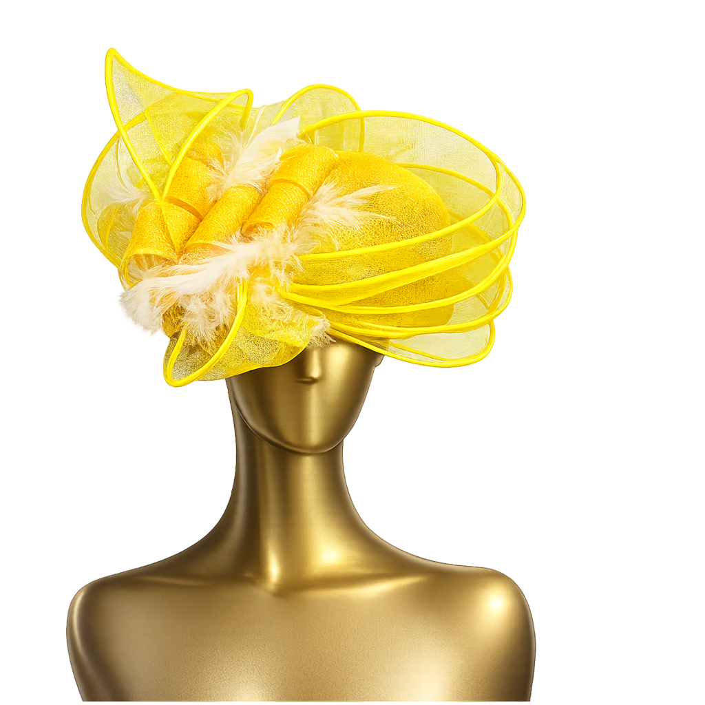 Fascinador Amarelo Canário
