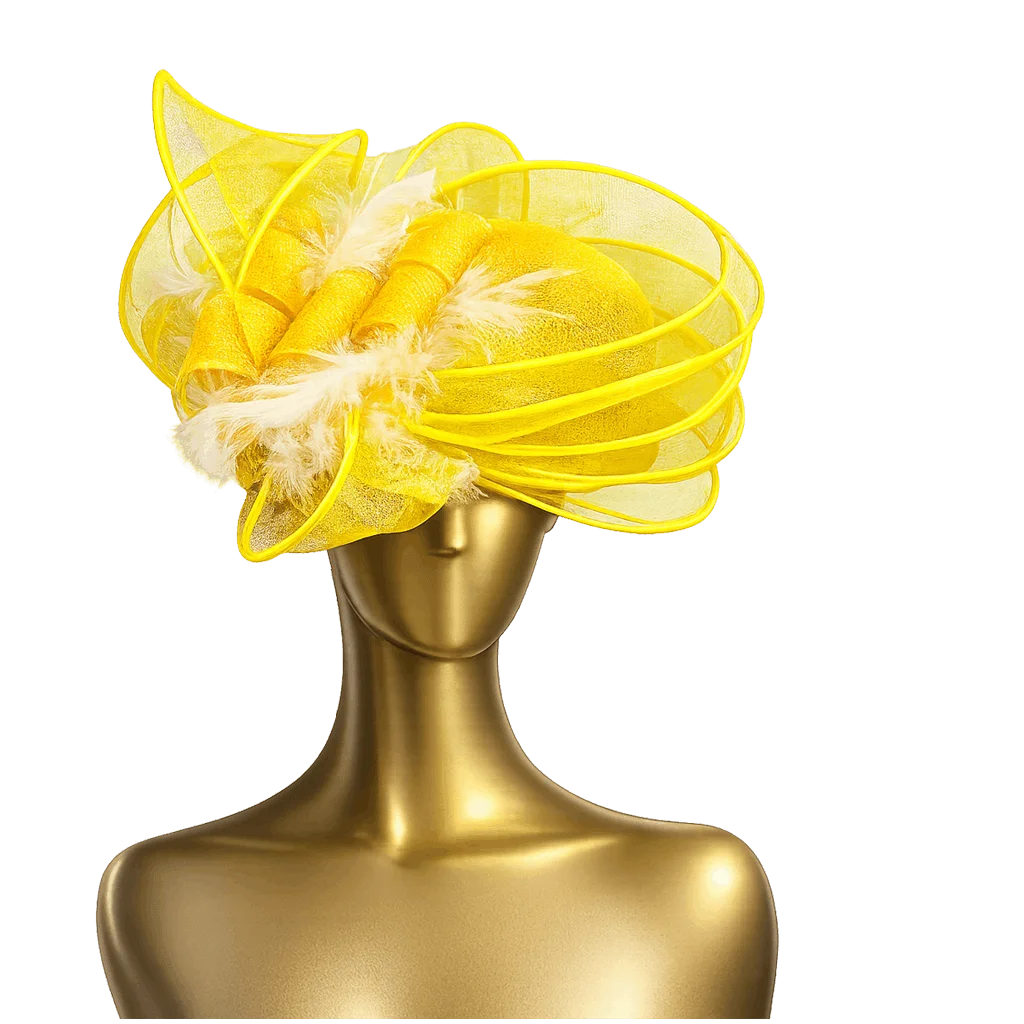 Fascinador Amarelo Canário